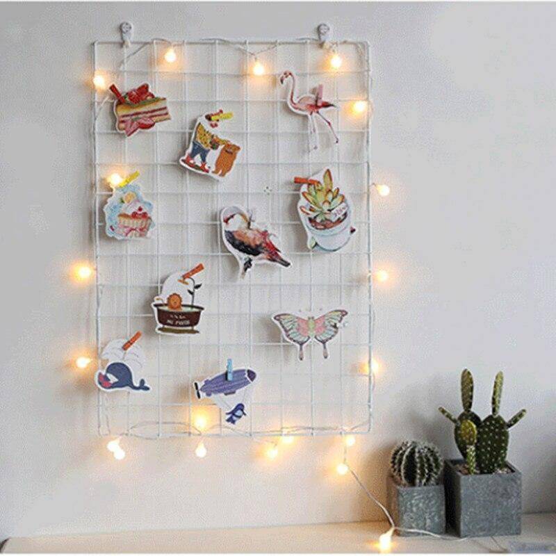 Iron Grid Home Wall Decoration Organizer