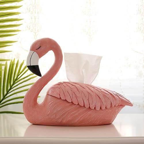 Flamingo Decorations Tissue Box