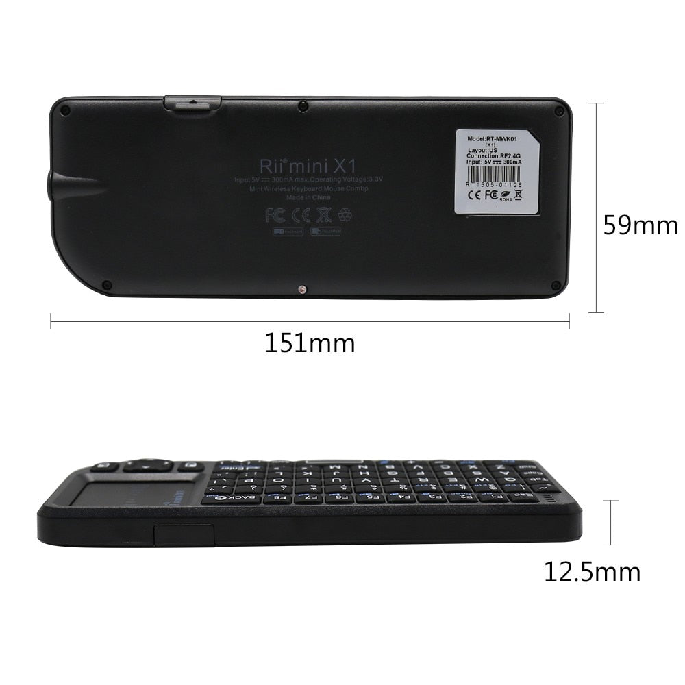 Wireless Universal Mini Keyboard Touchpad