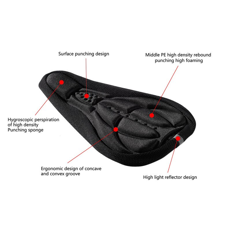 Ultra-Soft Gel Comfy Bike Seat Pad