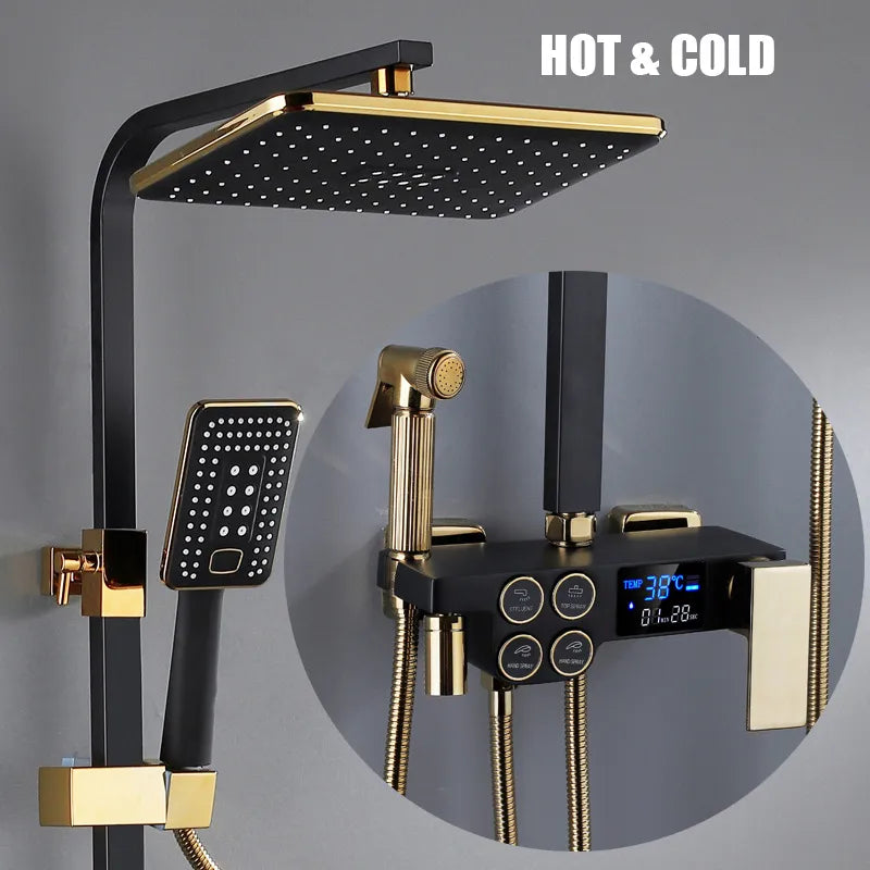 Hydro Lux LED Digital Rainfall Shower Set