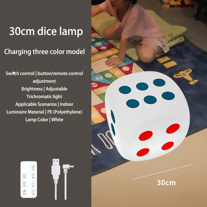 Huge Dice Bedside Atmosphere Floor Table Lamp