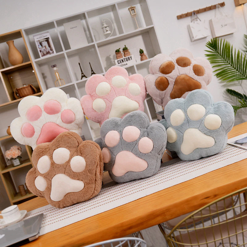 Fluffy Bear Paw Hand Warmer Pillow