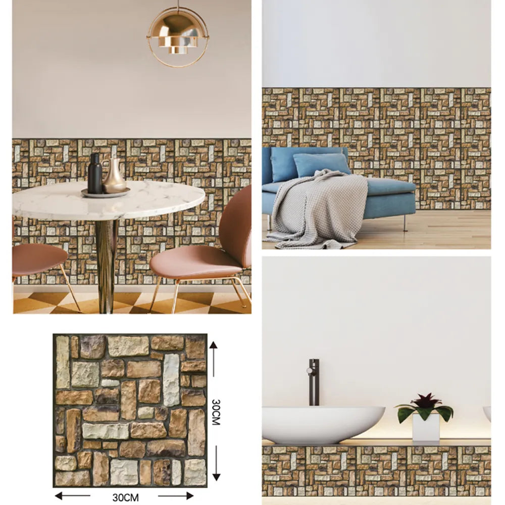 3D Wall Brick Pattern Decal