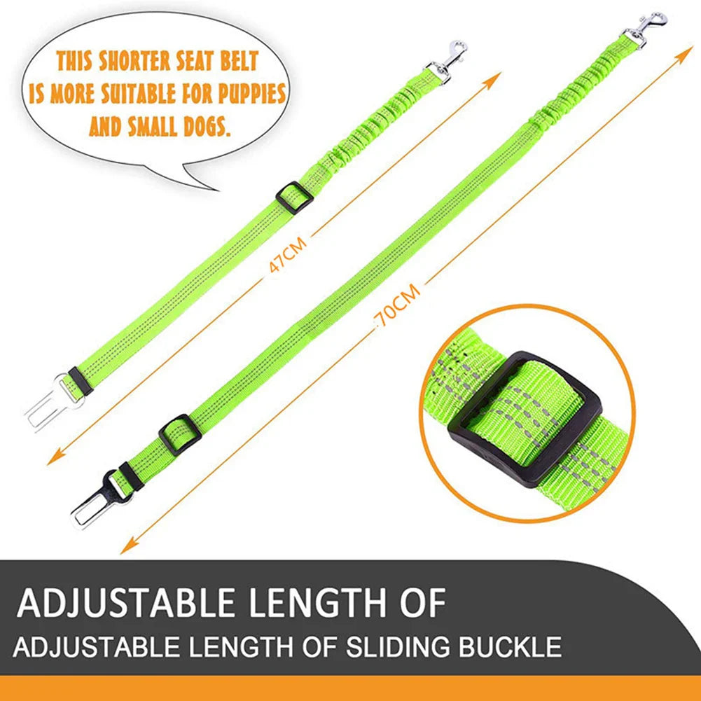 Adjustable Double Breathable Mesh Pet Car Safety Leash