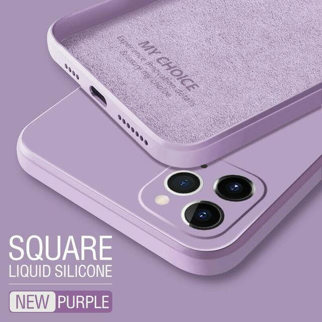 Square Pastel Silicone iPhone Case