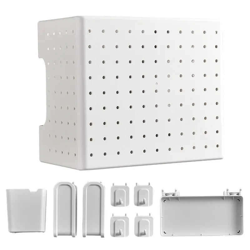 Kitchen Organizer Wall-Mounted Hole Board Storage Rack