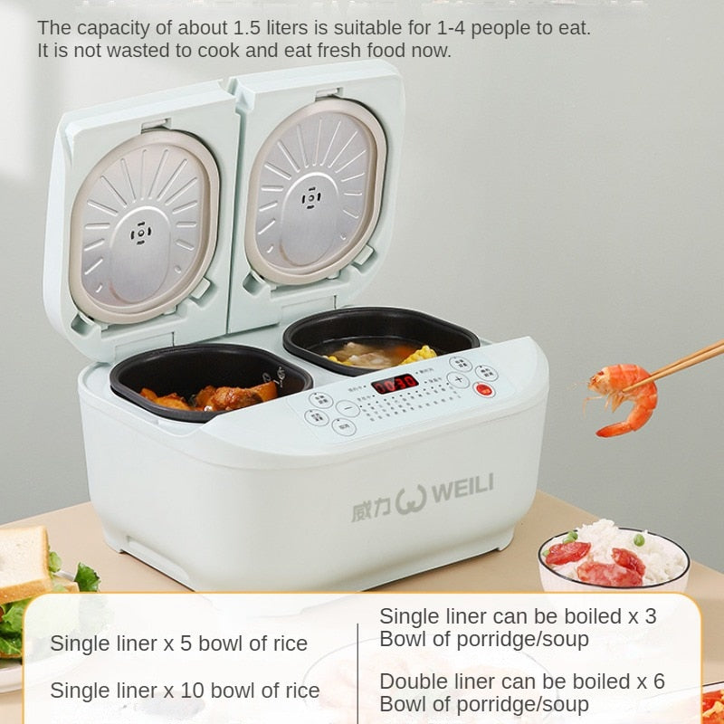 All-In-One Double Container Intelligent Electric Rice Cooker