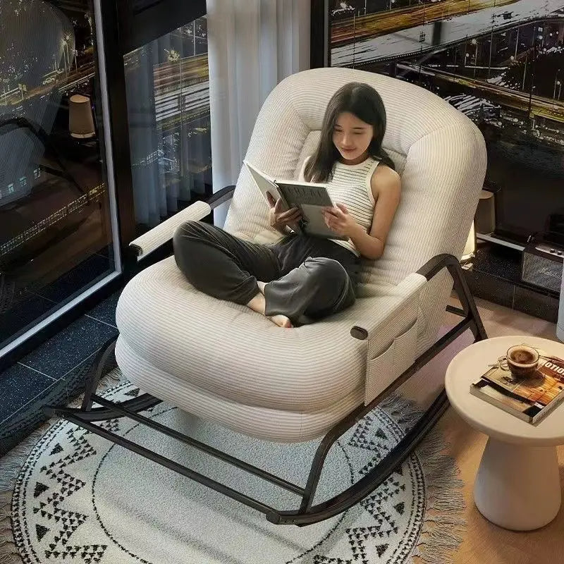 Modern Luxury Relaxing Cozy Padded Rocking Chair