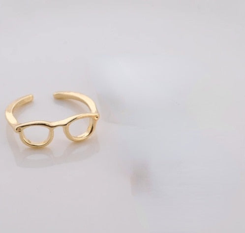 Minimalist Unique Mini Glasses Ring