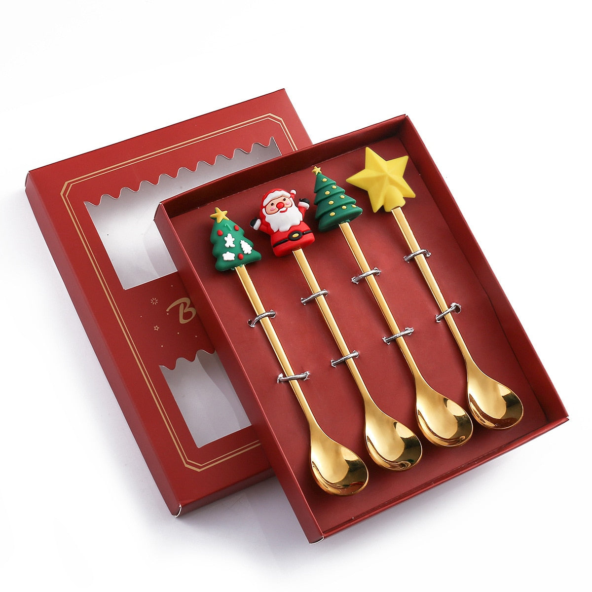 4Pcs Christmas Best Wishes Tableware Set