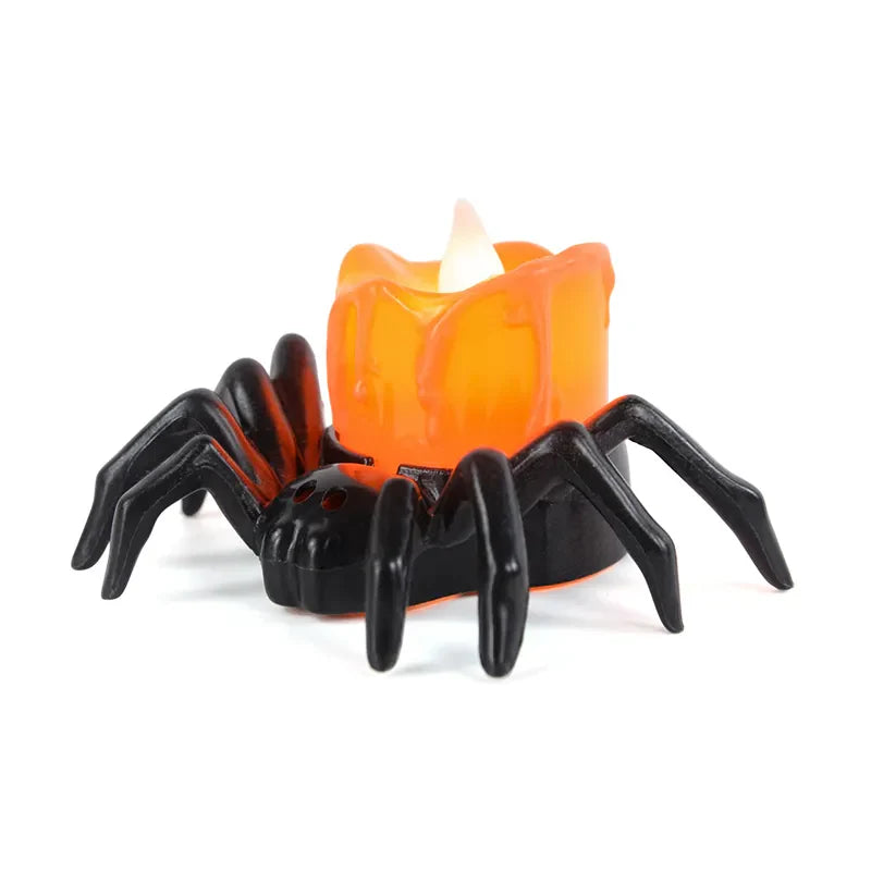 Spooky Spider LED Decor Candle