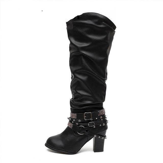 Designer Stylish Mid-calf  Non-slip Female Boots