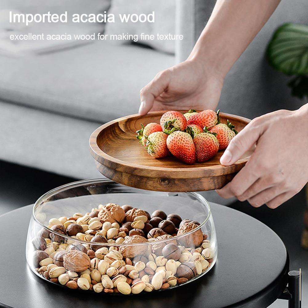 Elegant Glass Bowl Dried Food Storage Box