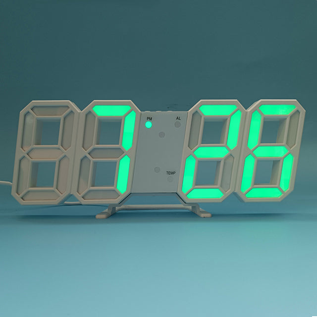 3D LED Modern Digital Alarm Wall Clock