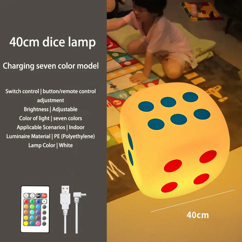 Huge Dice Bedside Atmosphere Floor Table Lamp