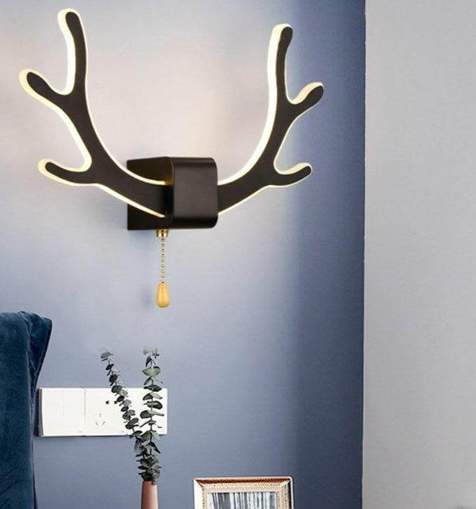 Creative Deer Antler Wall Lamp with Motion Sensor