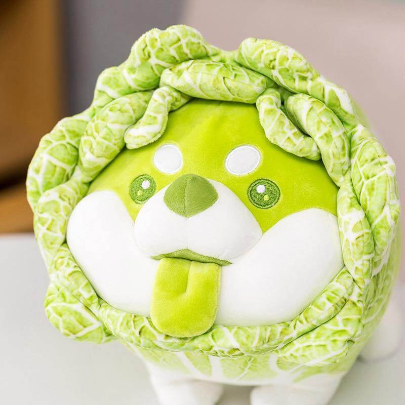 Cute Vegetable Cabbage Stuffed Dog  Pillow