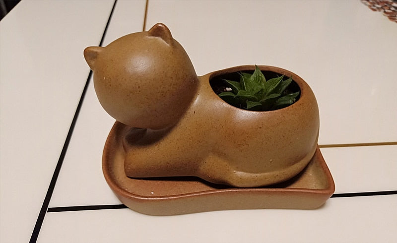 Elephant Minimal Ceramic Flower Pot