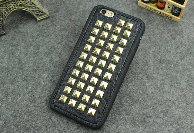 3D Cool Studs Rivet Punk Skull Design Silicone Case For iPhone Models