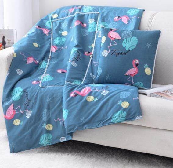 2In1 Colorful Cartoon Pillow Blanket