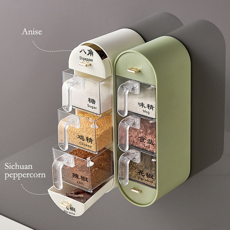 Kitchen Organizer Wall-Mounted Seasoning Station