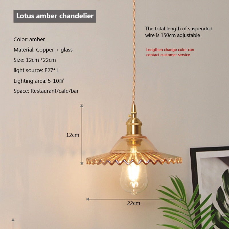 Nordic Brilliance Transparent Glass Pendant Lamp