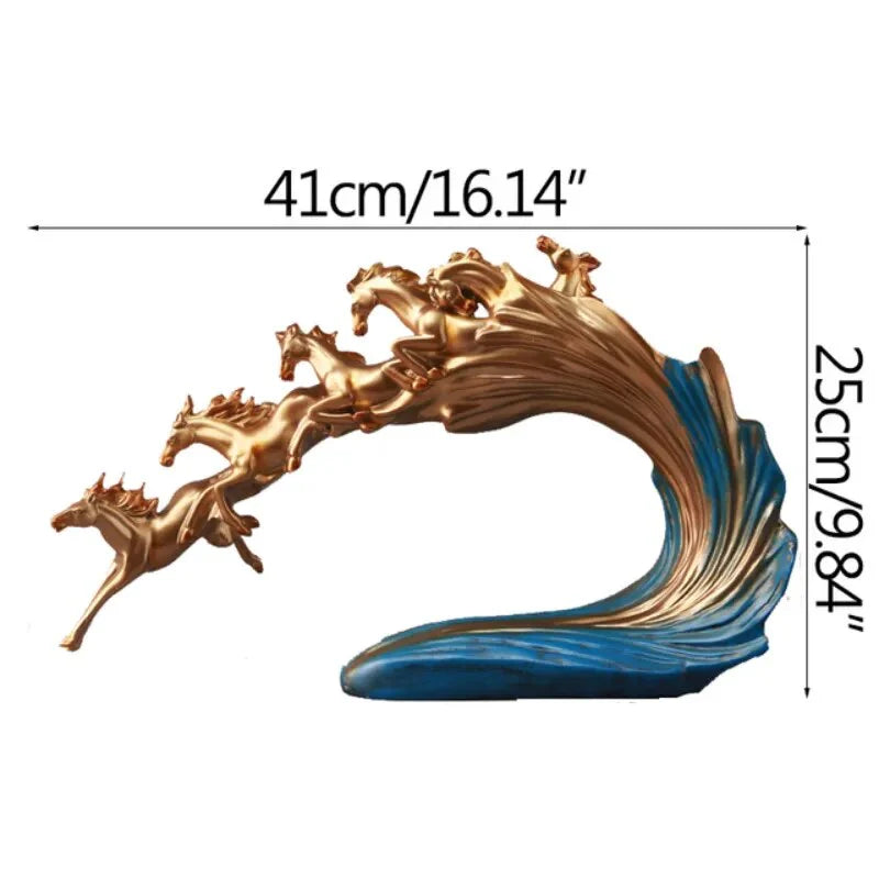 Nordic Luxury Galloping Horse Home Decoration