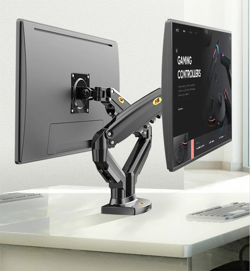 Dual Arm Adjustable Laptop Monitor Riser Mount