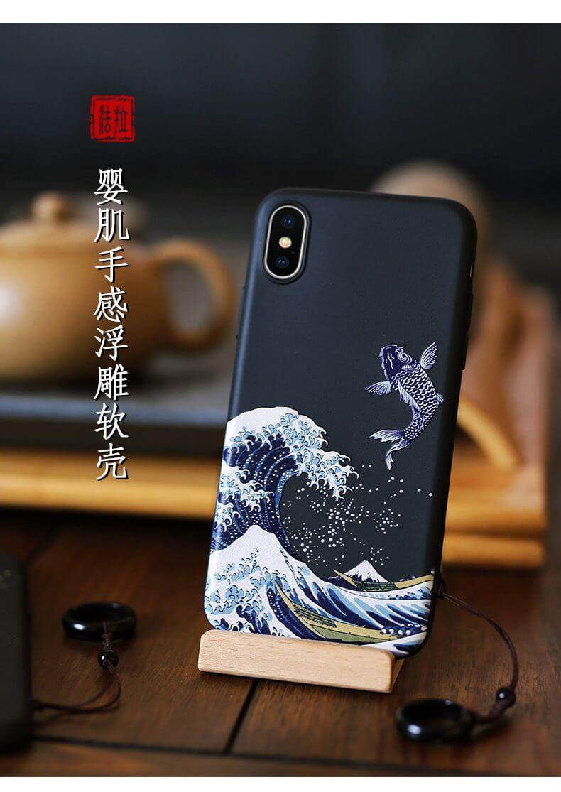 3D Giant Japanese Art iPhone Cases