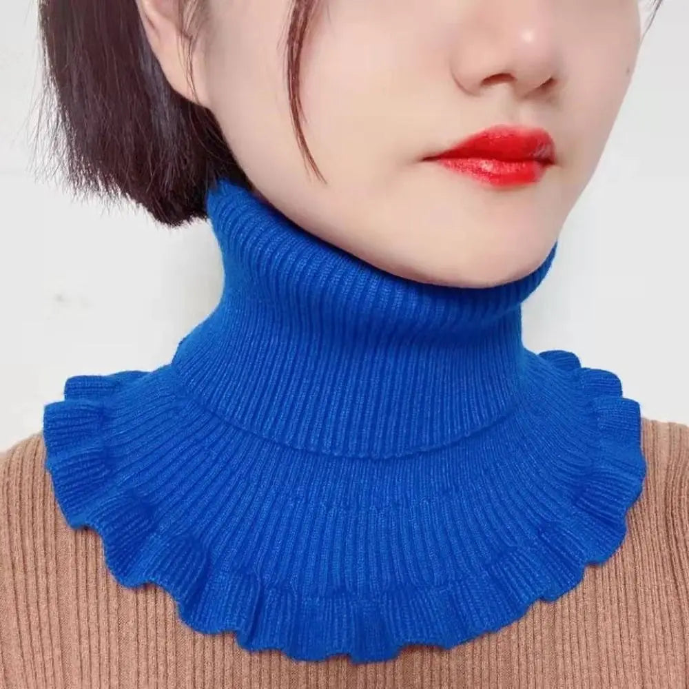 Cozy Knit Detachable Turtleneck Collar Scarf