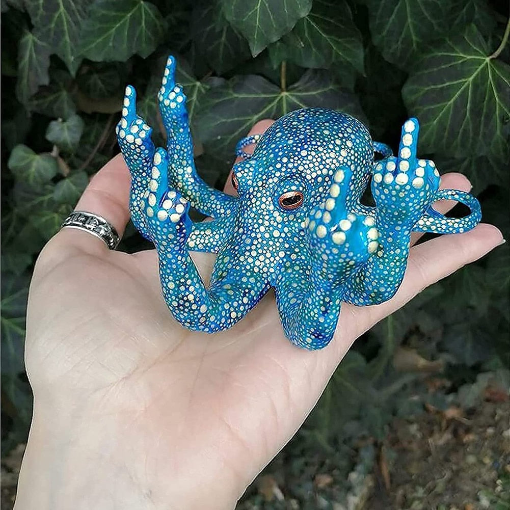 Angry Luminous Octopus Resin Decor