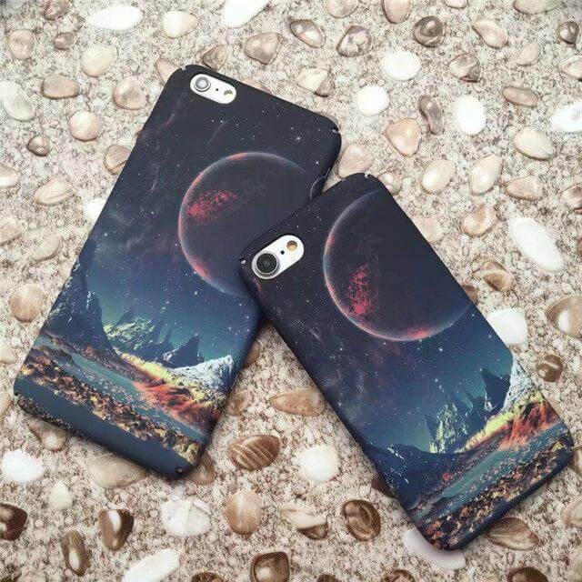 Luminous Stars Moon Slim Hard Phone Cases For Iphone Models