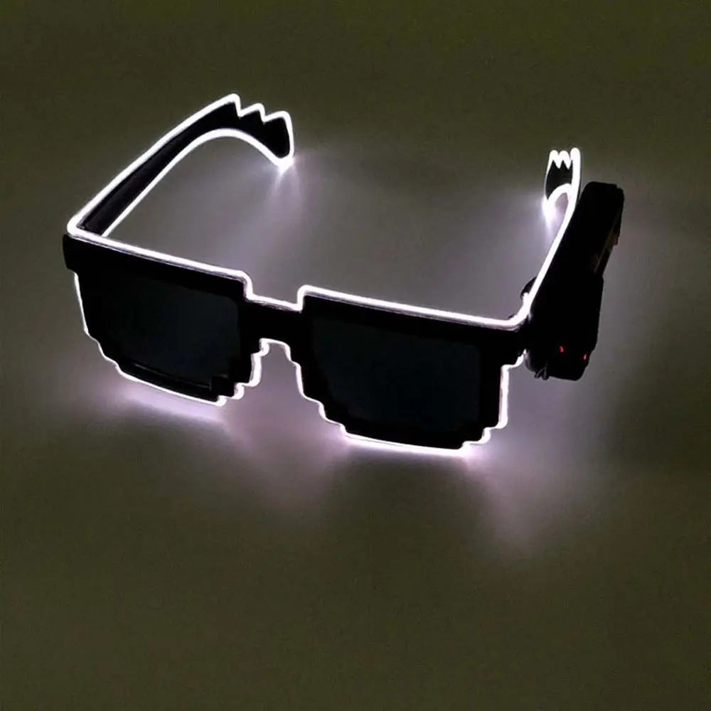 Flashing Luminous 8-Bit Stylish Party Glasses