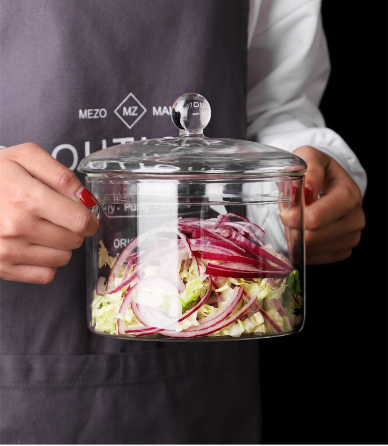 Transparent Glass Heat-Resistant Soup Pot