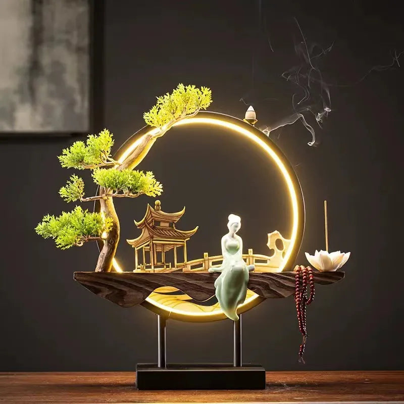 Zen Serenity Waterfall Backflow Incense Burner