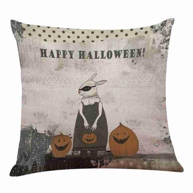 Cotton Comfy Pumpkin Printed Halloween Pillow Cases