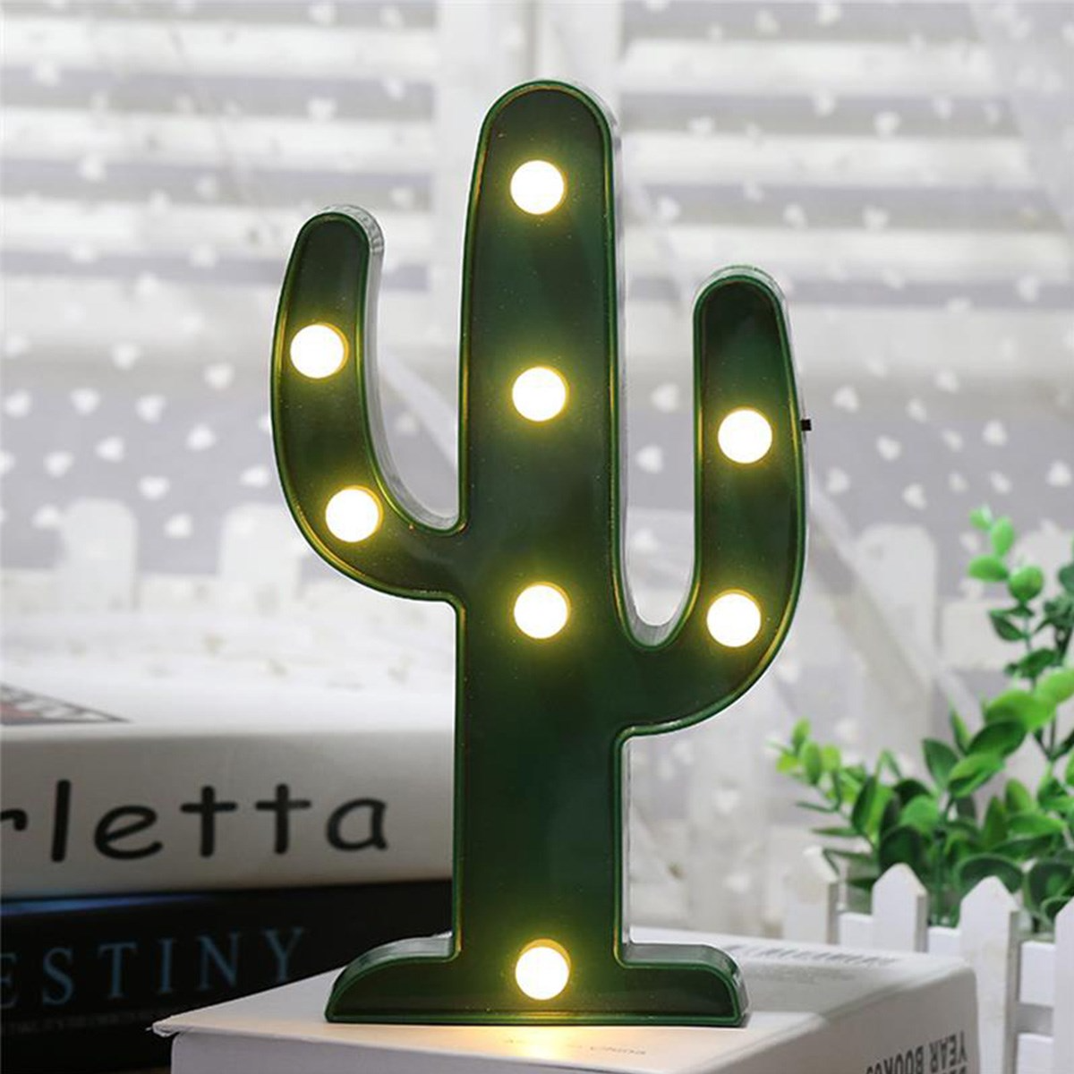 Cute Cactus Night LED Lights