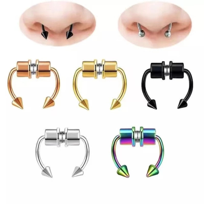 Stainless Steel Magnetic Fake Nose Piercing