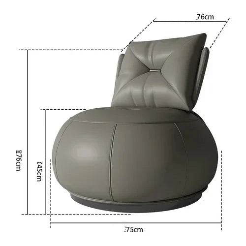 Ergonomic Back Support Rotating Lounge Chair