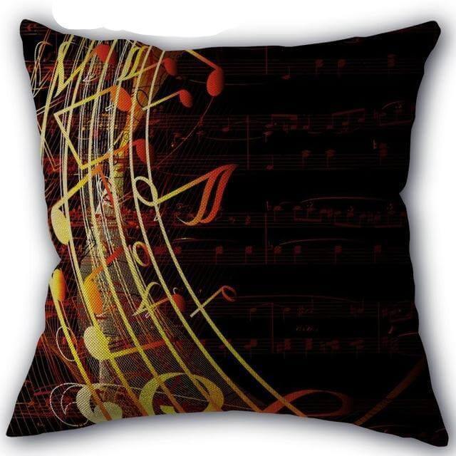 Decorative Comfy Musical Notes Pillow Case