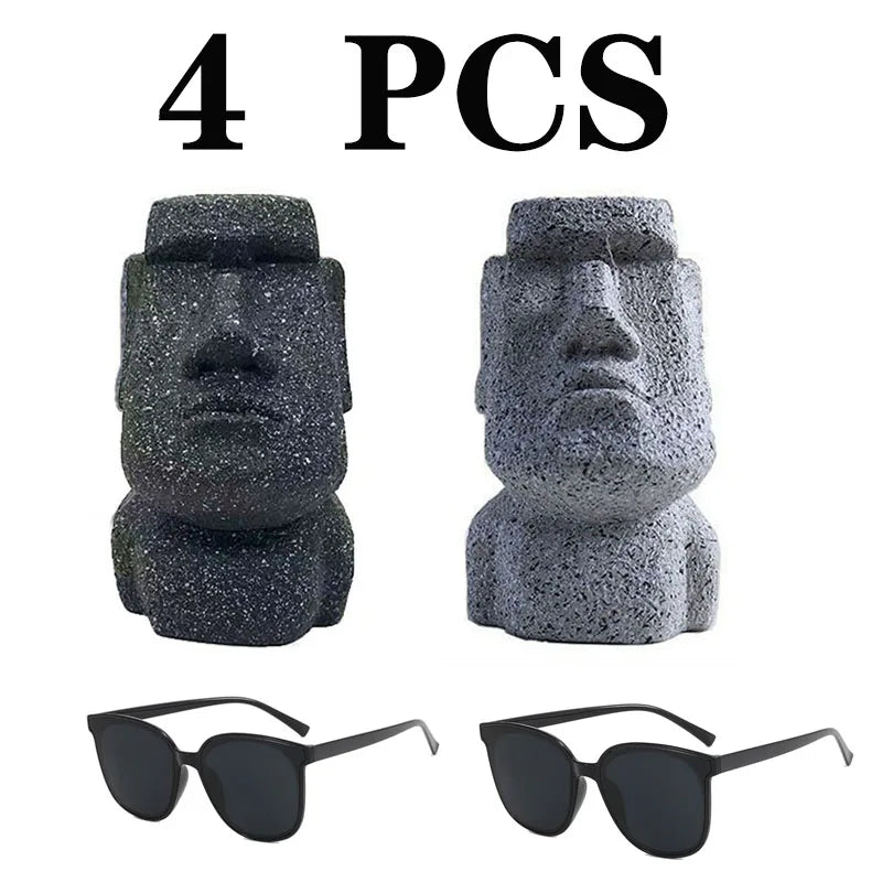 Stone Face Eyeglass Holder Stand