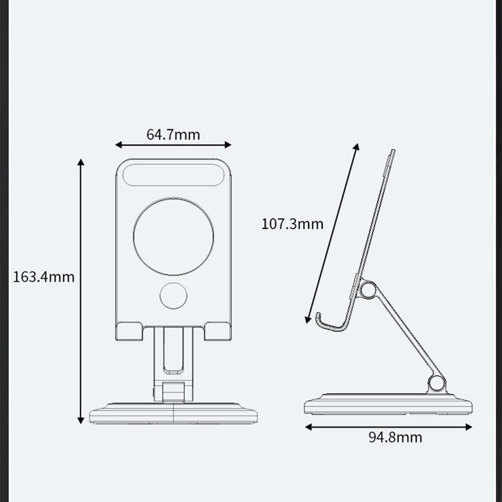 360 Rotating Wooden Foldable Universal Phone Holder