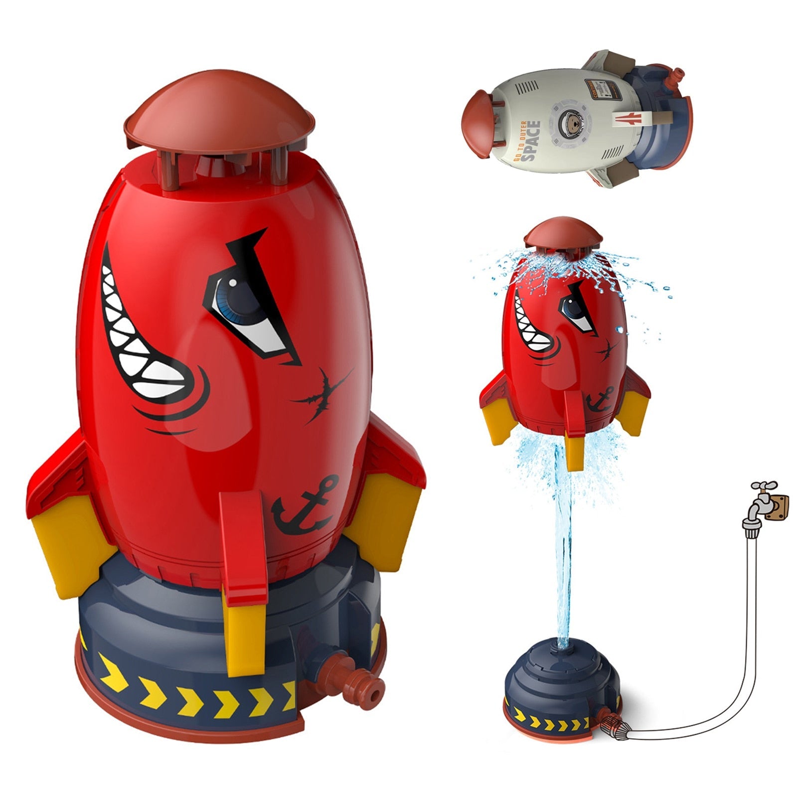 Water Spray Space Rocket Launcher Kids Toy