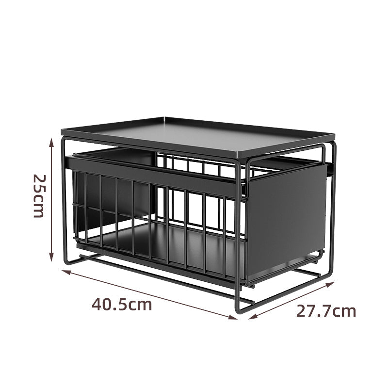 Under Sink Organizer Hidden Sliding Storage Rack