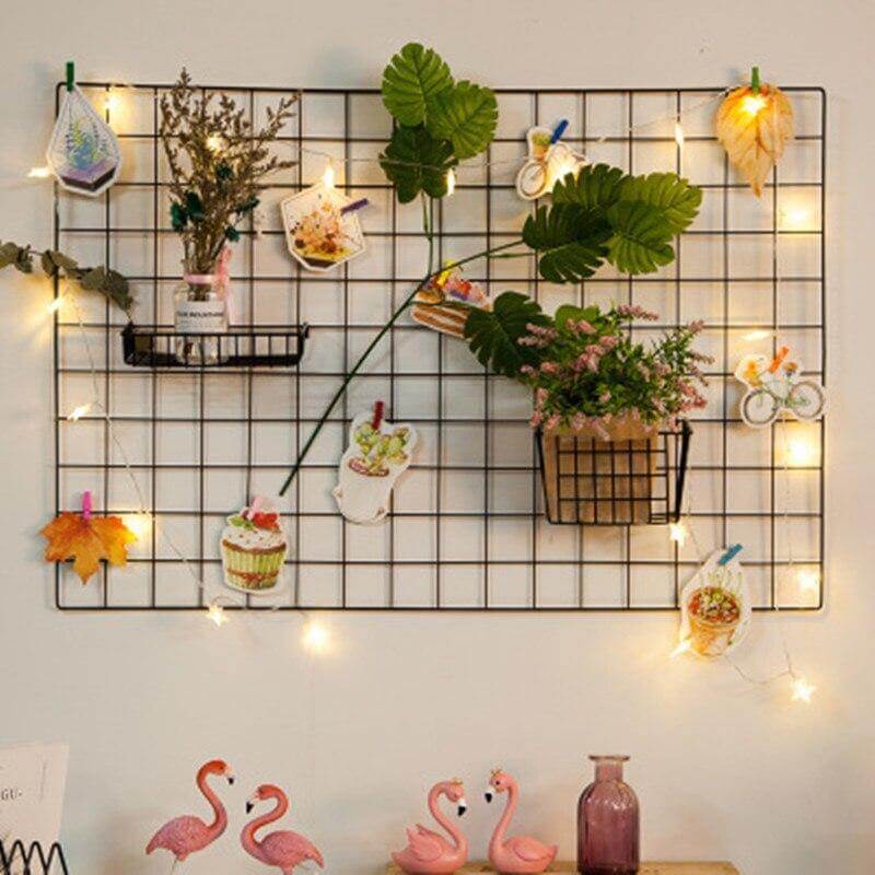 Iron Grid Home Wall Decoration Organizer