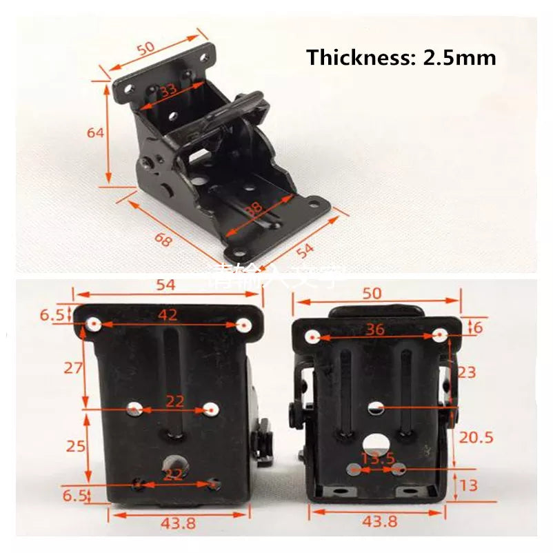 2Pcs Foldable Self-Locking Hinges