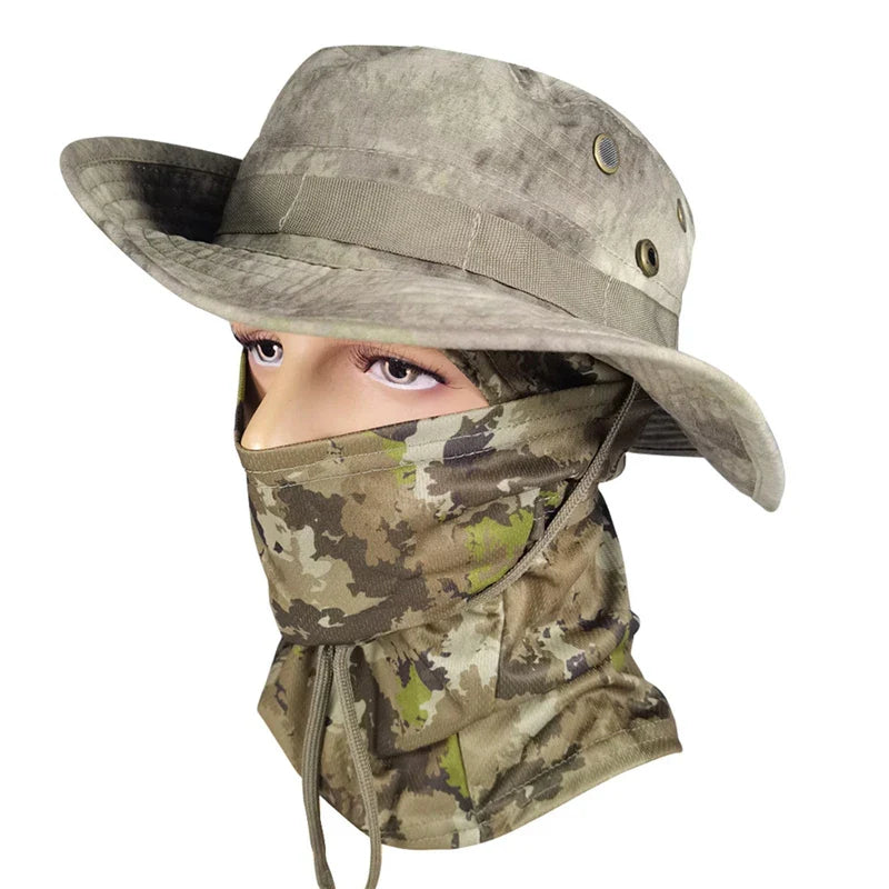 Tactical Camouflage Full Face Cover Hat