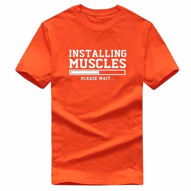 Installing Muscles Funny T-shirt