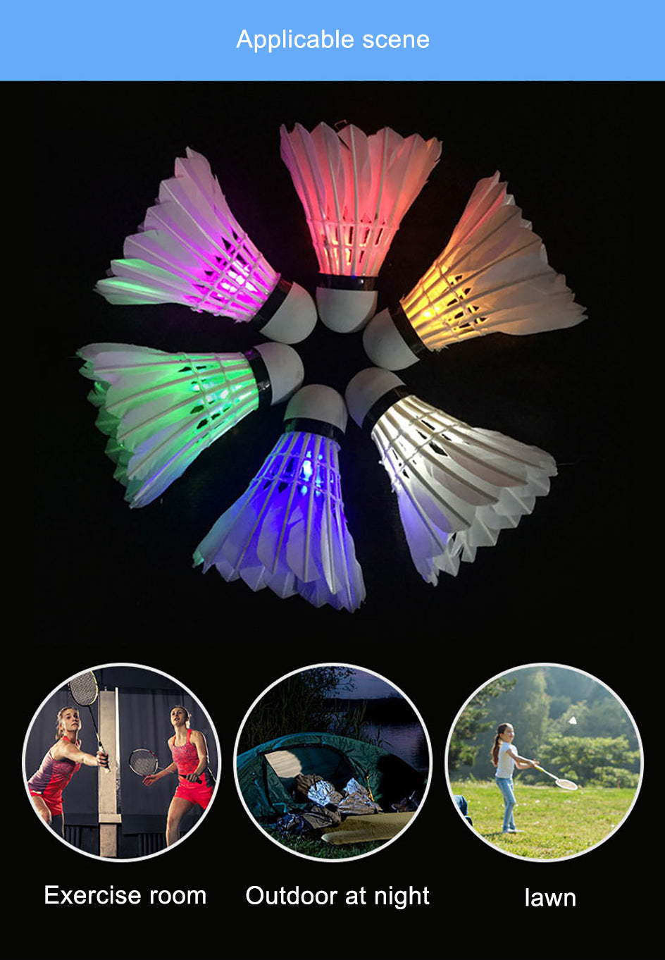 Luminous Colorful Badminton Training Ball